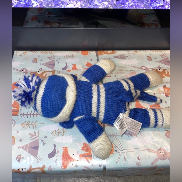 Dan Dee Collector’s choice Knit Sock Monkey Blue White Plush 11" Toy stuff - Picture 4 of 8